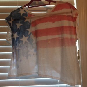 American flag printed top